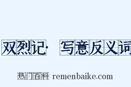 双烈记·写意反义词是什么意思的图片